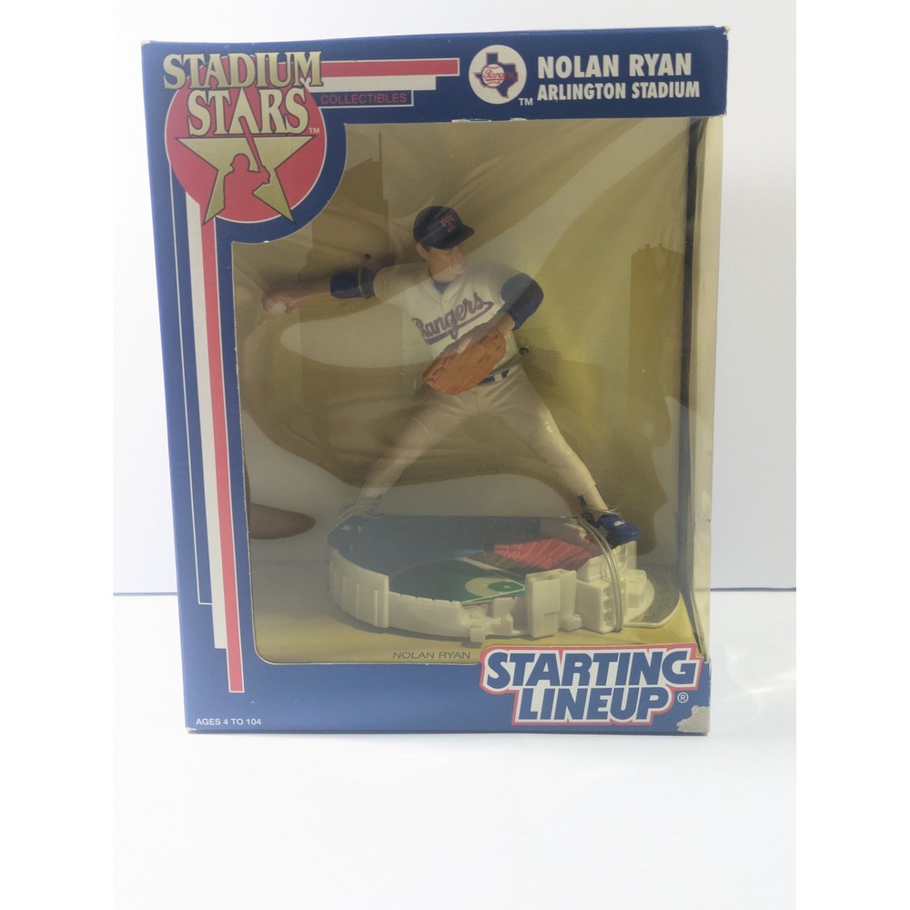 Kenner Nolan Ryan Texas Rangers Stadium Stars Starting Lineup Vintage 1992 Blue